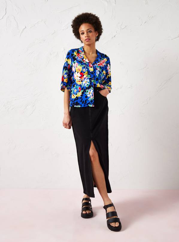 EVERBELLE Floral Revere Boxy Shirt 20